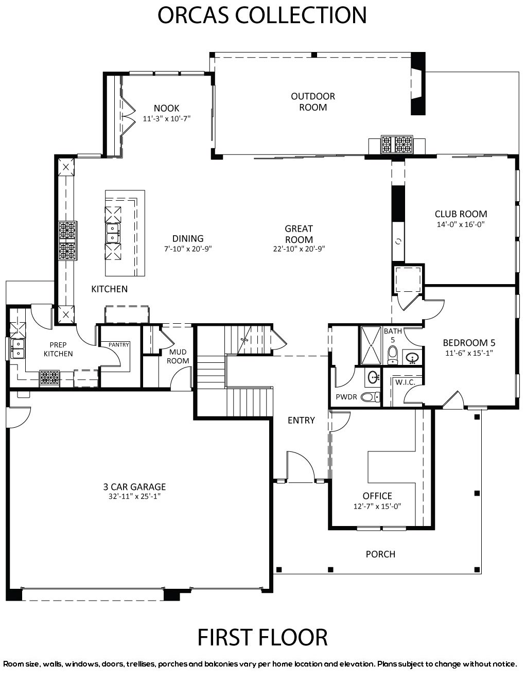 Homesite 7 Orcas Collection First Floor